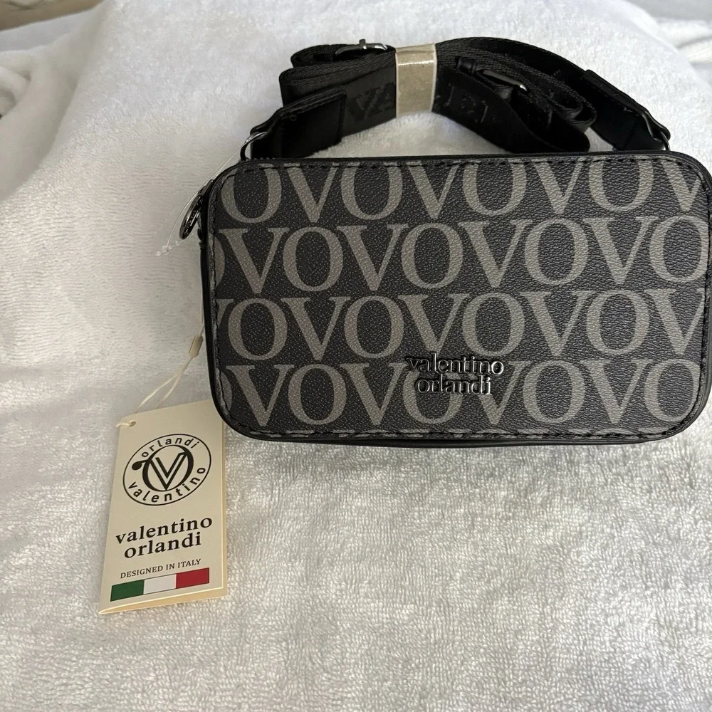 Valentino Orlandi, Camera Bag Black/vovo Crossbody, Shoulder Strap Luxury